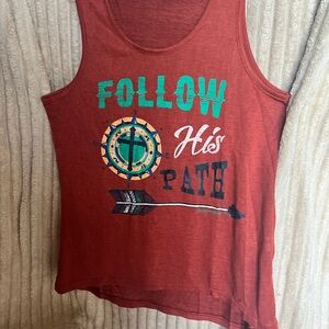 Southern Grace Rust Red Knit Tank Top